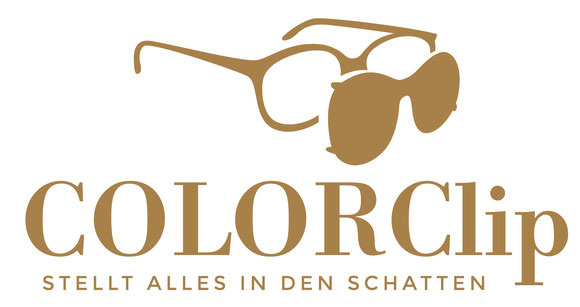 COLORClip Sonnenclip Clip On Technologie Brille Schmuck Optik Weißmann Monoscheibe Korrektionsbrille Polarisation polarisiert Grau Braun G15 Kupfer Oker Logo
